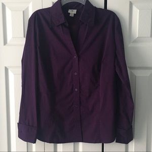 Worthington Long Sleeve Purple Button Down size 14